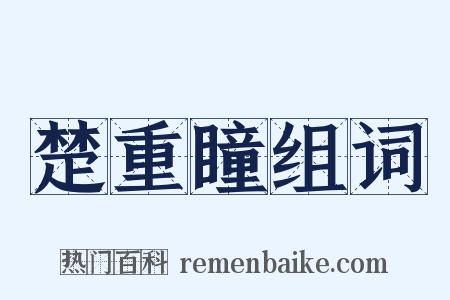 楚重瞳组词是什么意思的图片